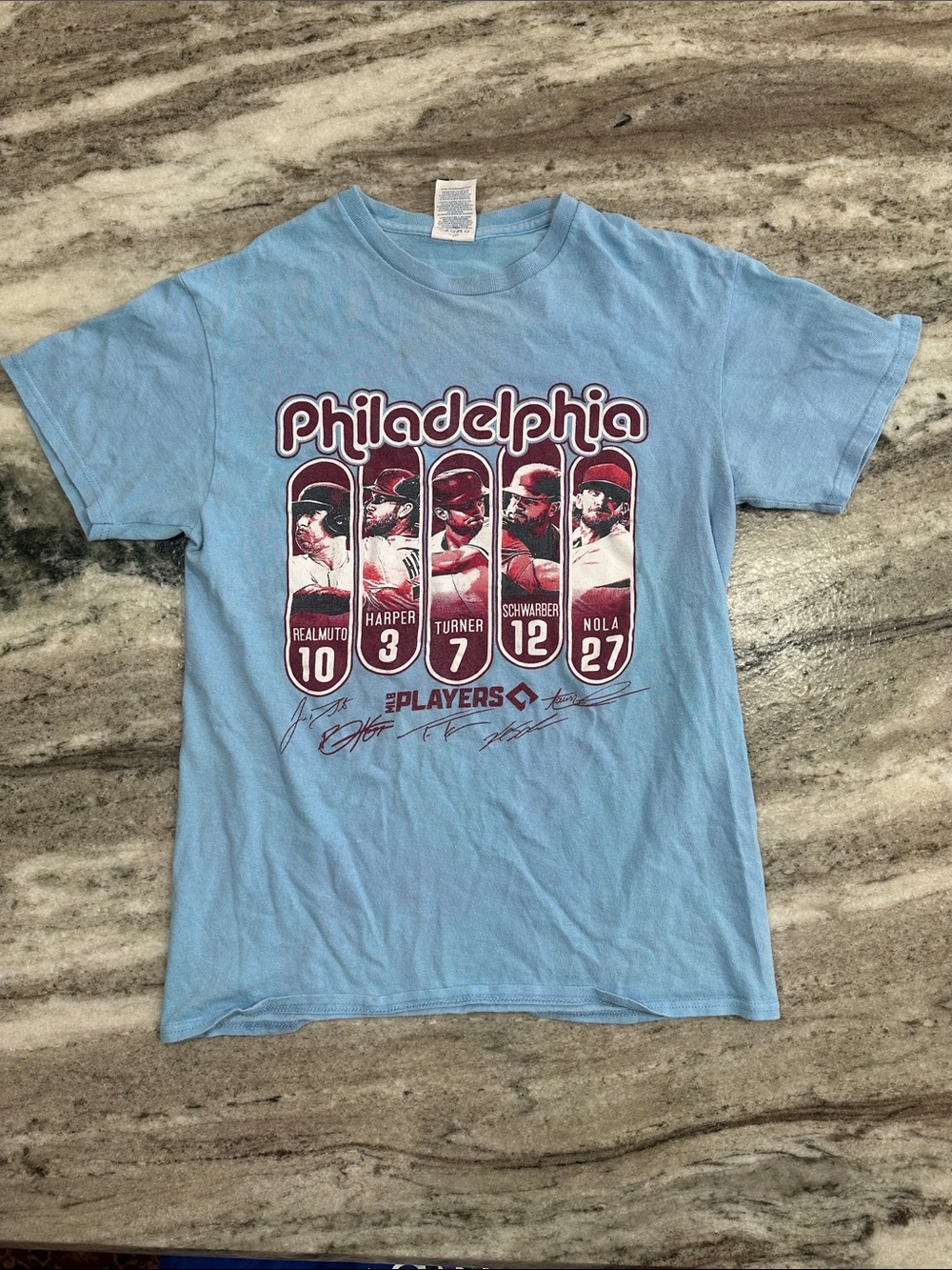 Philadelphia Phillies Signature Tee Realmuto Harper Turner Schwarber Nola Size S